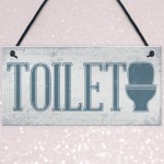 Shabby Chic Hanging Plaque Toilet Bathroom The Loo Door Sign