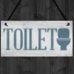 Shabby Chic Hanging Plaque Toilet Bathroom The Loo Door Sign