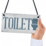 Shabby Chic Hanging Plaque Toilet Bathroom The Loo Door Sign