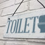 Shabby Chic Hanging Plaque Toilet Bathroom The Loo Door Sign