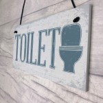 Shabby Chic Hanging Plaque Toilet Bathroom The Loo Door Sign