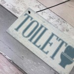 Shabby Chic Hanging Plaque Toilet Bathroom The Loo Door Sign