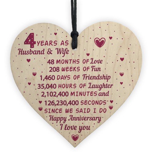 4th Wedding Anniversary Gift Heart Linen Fourth Wedding Gifts