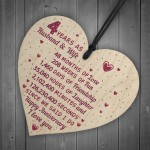 4th Wedding Anniversary Gift Heart Linen Fourth Wedding Gifts