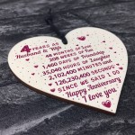 4th Wedding Anniversary Gift Heart Linen Fourth Wedding Gifts