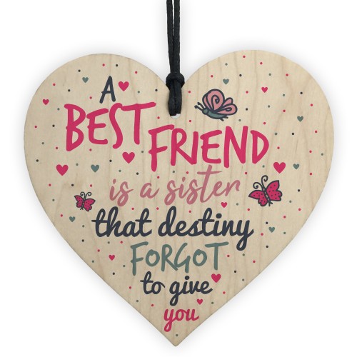 A Best FRIEND Sister Gifts Wood Heart Christmas Friendship Gift 