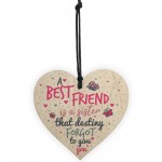 A Best FRIEND Sister Gifts Wood Heart Christmas Friendship Gift 