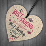 A Best FRIEND Sister Gifts Wood Heart Christmas Friendship Gift 