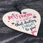 A Best FRIEND Sister Gifts Wood Heart Christmas Friendship Gift 