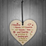 Happy Anniversary Gift Handmade Wooden Heart Plaque Gift For Her