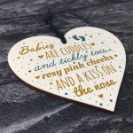 Mum To Be Present Wooden Heart Baby Shower Gift Plaque