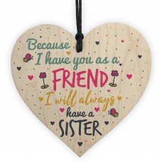 Best FRIEND Sister Gifts Wooden Heart Christmas Friendship Gift