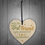 Godmother Gift Friendship Best Friend Christening Wood Heart
