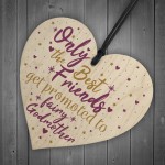 Best Friends Godmother Gift Christening Wooden Heart Plaque Gift