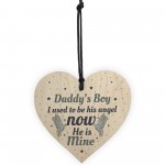 Daddys Boy Dad Memorial Heart Birthday Gifts For Garden Plaques