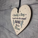 Daddys Boy Dad Memorial Heart Birthday Gifts For Garden Plaques