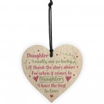 Handmade Gift For Daughter Wooden Heart Chic Birthday Plaque 