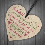 Handmade Gift For Daughter Wooden Heart Chic Birthday Plaque 