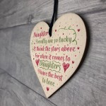 Handmade Gift For Daughter Wooden Heart Chic Birthday Plaque 