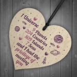 Friendship Gift Sign Wood Heart Plaque THANK YOU Birthday Gift 