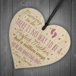 Mummy Mum To Be Present Baby Shower Wood Heart Plaque