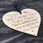 Mummy Mum To Be Present Baby Shower Wood Heart Plaque