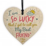 Thank You Best FRIEND Gifts Wood Heart Christmas Friendship Gift