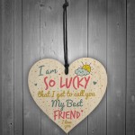 Thank You Best FRIEND Gifts Wood Heart Christmas Friendship Gift