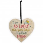 Thank You Best FRIEND Gifts Wood Heart Christmas Friendship Gift