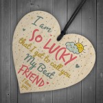 Thank You Best FRIEND Gifts Wood Heart Christmas Friendship Gift