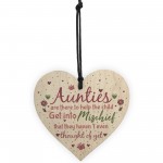 Funny Auntie Gift Best Friend Heart Shabby Chic Birthday Sign