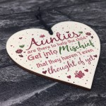 Funny Auntie Gift Best Friend Heart Shabby Chic Birthday Sign