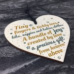 Daddy Mumy Mum Dad To Be Present Baby Shower Wooden Heart