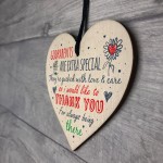 Godparent Godmother Godfather Gift Handmade Wooden Heart Plaque 