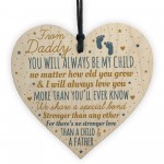 New Dad To Be Wooden Heart Novelty Baby Shower Daddy Son Gift