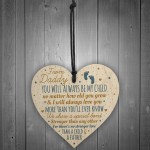New Dad To Be Wooden Heart Novelty Baby Shower Daddy Son Gift