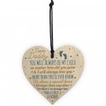 New Dad To Be Wooden Heart Novelty Baby Shower Daddy Son Gift