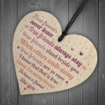 True Friends Best Friend Friendship Sign Wooden Heart Plaque