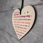 True Friends Best Friend Friendship Sign Wooden Heart Plaque