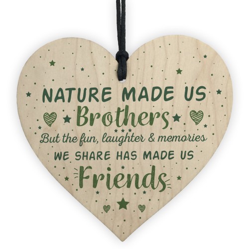 Brother Gift Friendship Wooden Heart Gifts For Brother Birthday