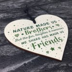 Brother Gift Friendship Wooden Heart Gifts For Brother Birthday