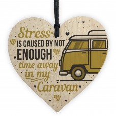 Novelty Caravan Sign Wood Heart Funny Plaque Home Door Gifts
