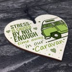 Novelty Caravan Sign Wood Heart Funny Plaque Home Door Gifts