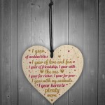 1st Wedding Anniversary 1 Year Gift Wooden Heart First Wedding