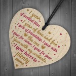 1st Wedding Anniversary 1 Year Gift Wooden Heart First Wedding