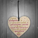 5th Wedding Anniversary 5 Year Gift Wooden Heart First Wedding