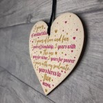 5th Wedding Anniversary 5 Year Gift Wooden Heart First Wedding