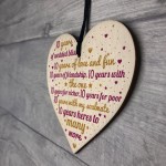 10th Wedding Anniversary 10 Year Gift Wooden Heart First Wedding