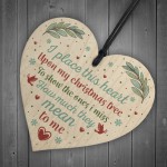 Christmas Tree Decoration Memorial Wooden Heart Plaque Gifts