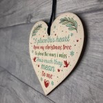 Christmas Tree Decoration Memorial Wooden Heart Plaque Gifts